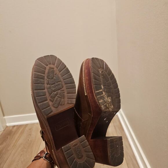 KORKS Stacey Brown Platform Ankle Boots Size 10 - Picture 7 of 8